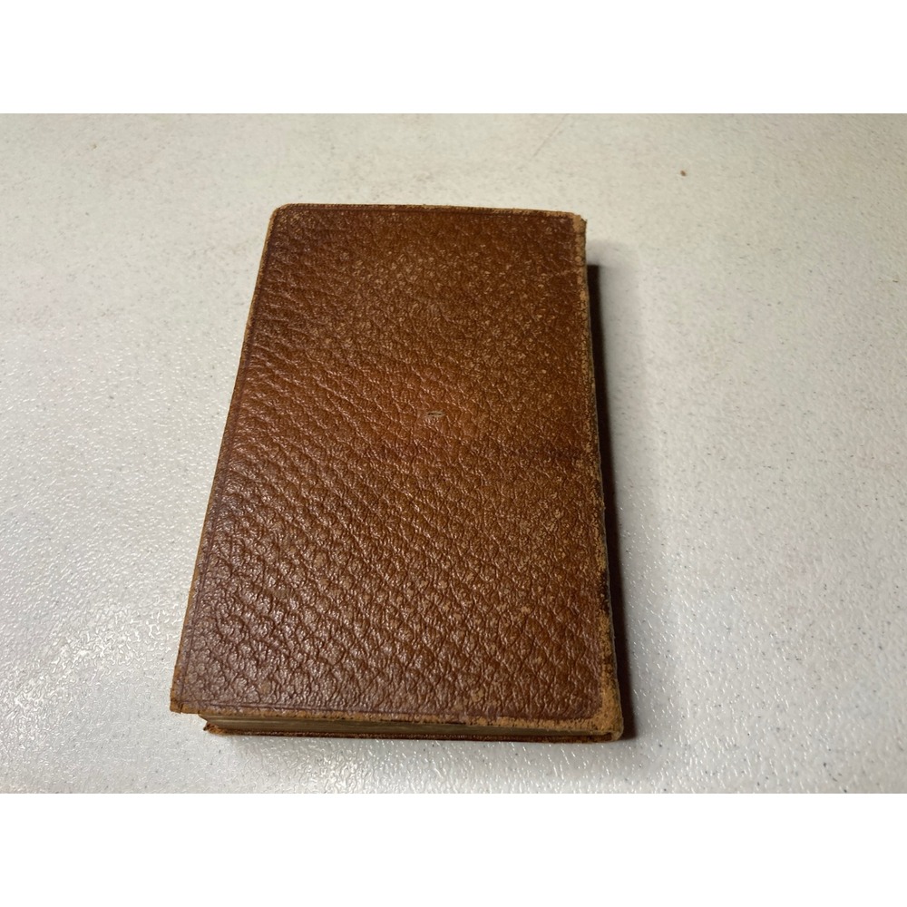Antique Common Prayer Leather Bound Book Gilt Edges Brown Pocket Size Vintage